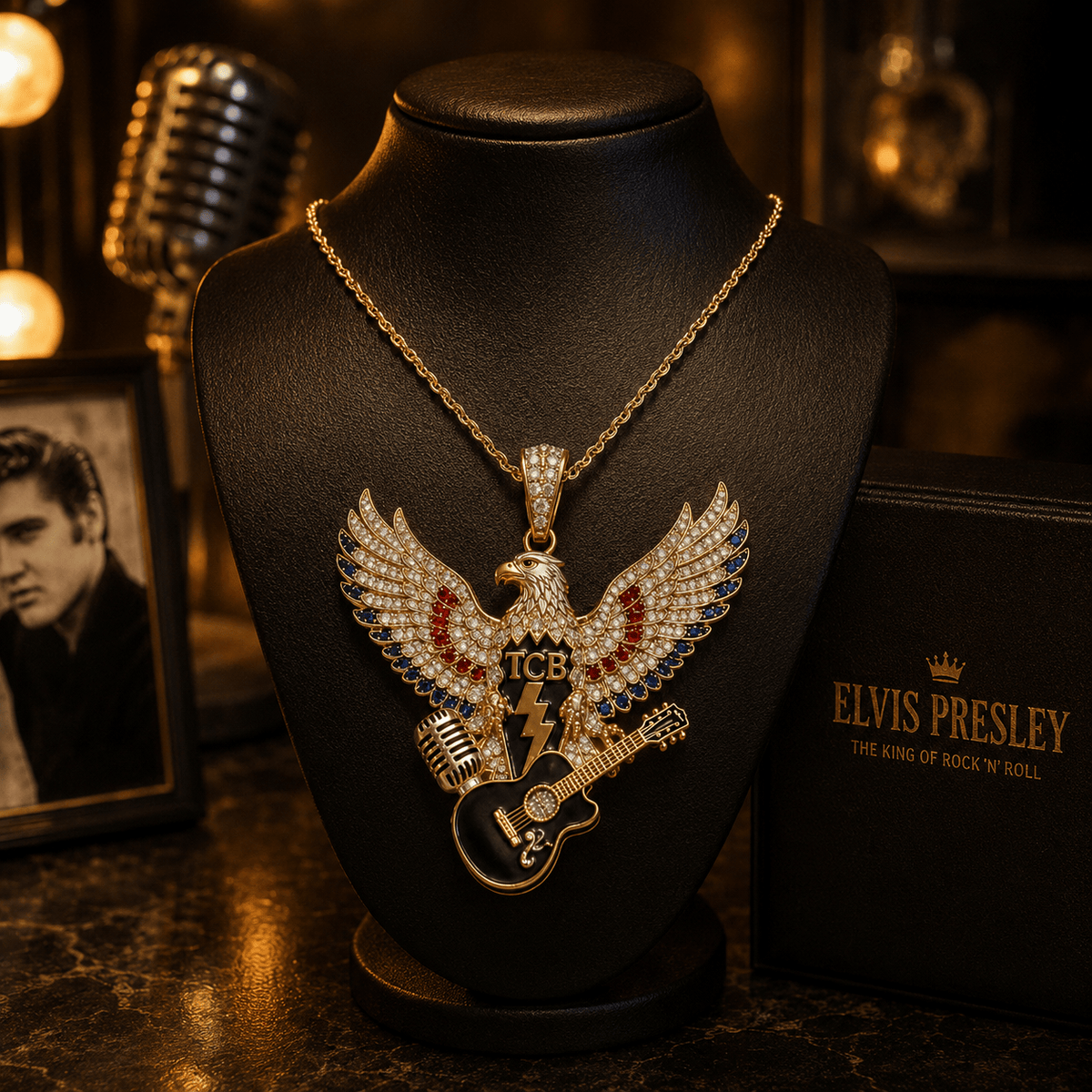 ELV Solid Gold Chain with Diamond Pendant TTTT