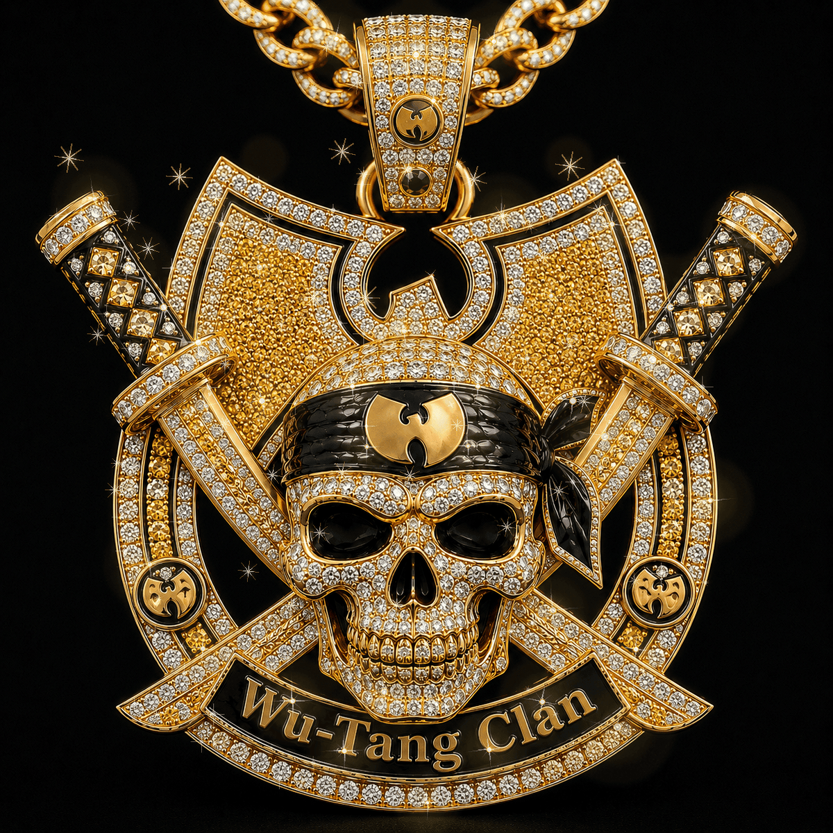 WTC Solid Gold Chain with Diamond Pendant PDL