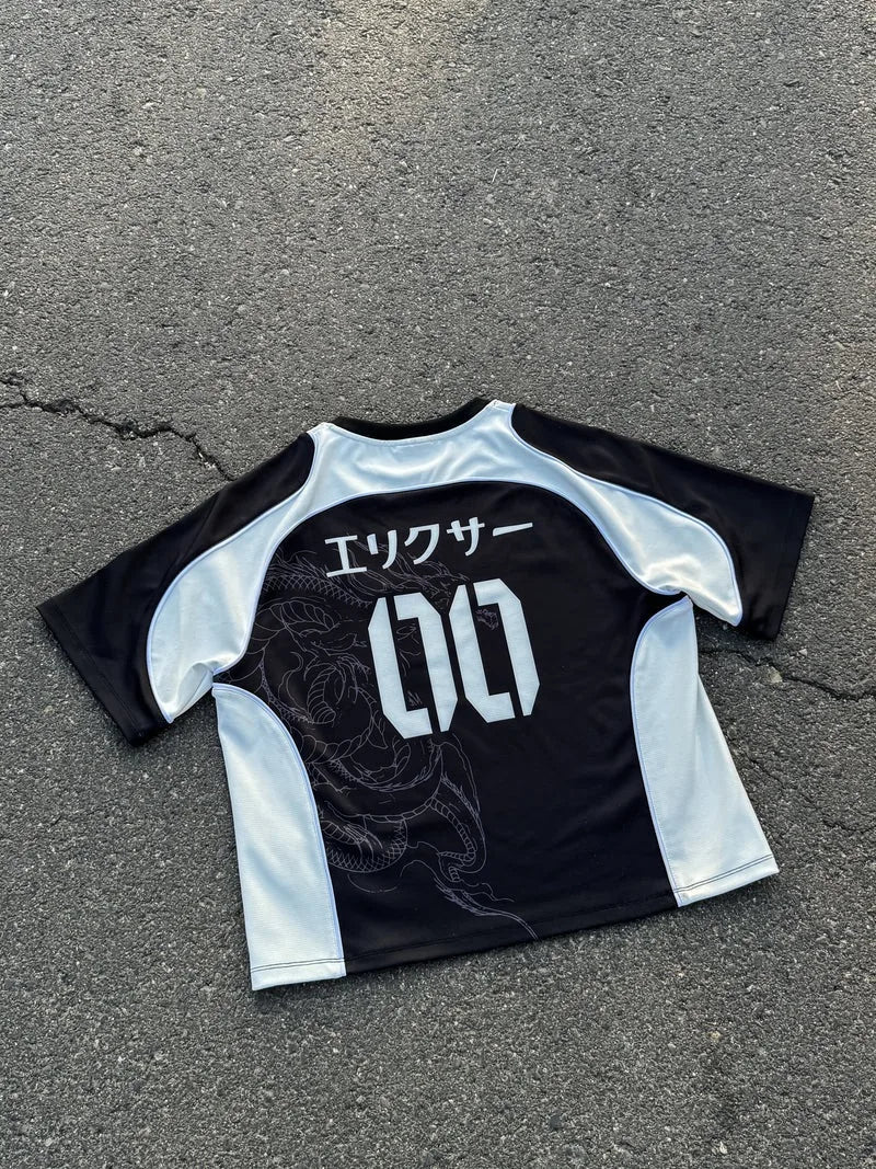 HipHop Gothic Harajuku Dragon Totem Pattern Trendy Casual Men Sport Shirt Y2K Retro Street Punk Fashion Brand Short Sleeve